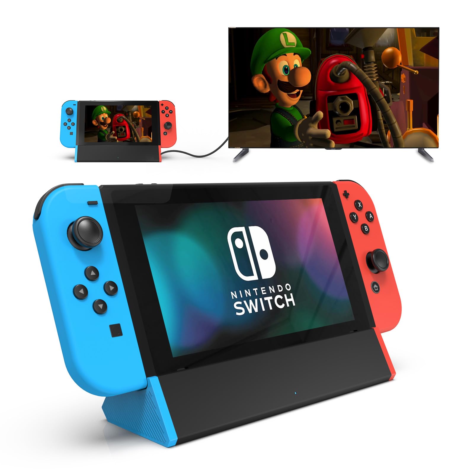 

Antank Switch Dock with Wired Switch Charging Equipped with LAN USB Switch TV Easy to Compatible with Nintendo Switch OLED Model LAN, Stand, Port,