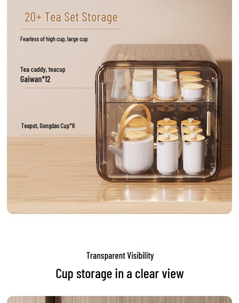 Dustproof Tea & Coffee Cup Storage Rack