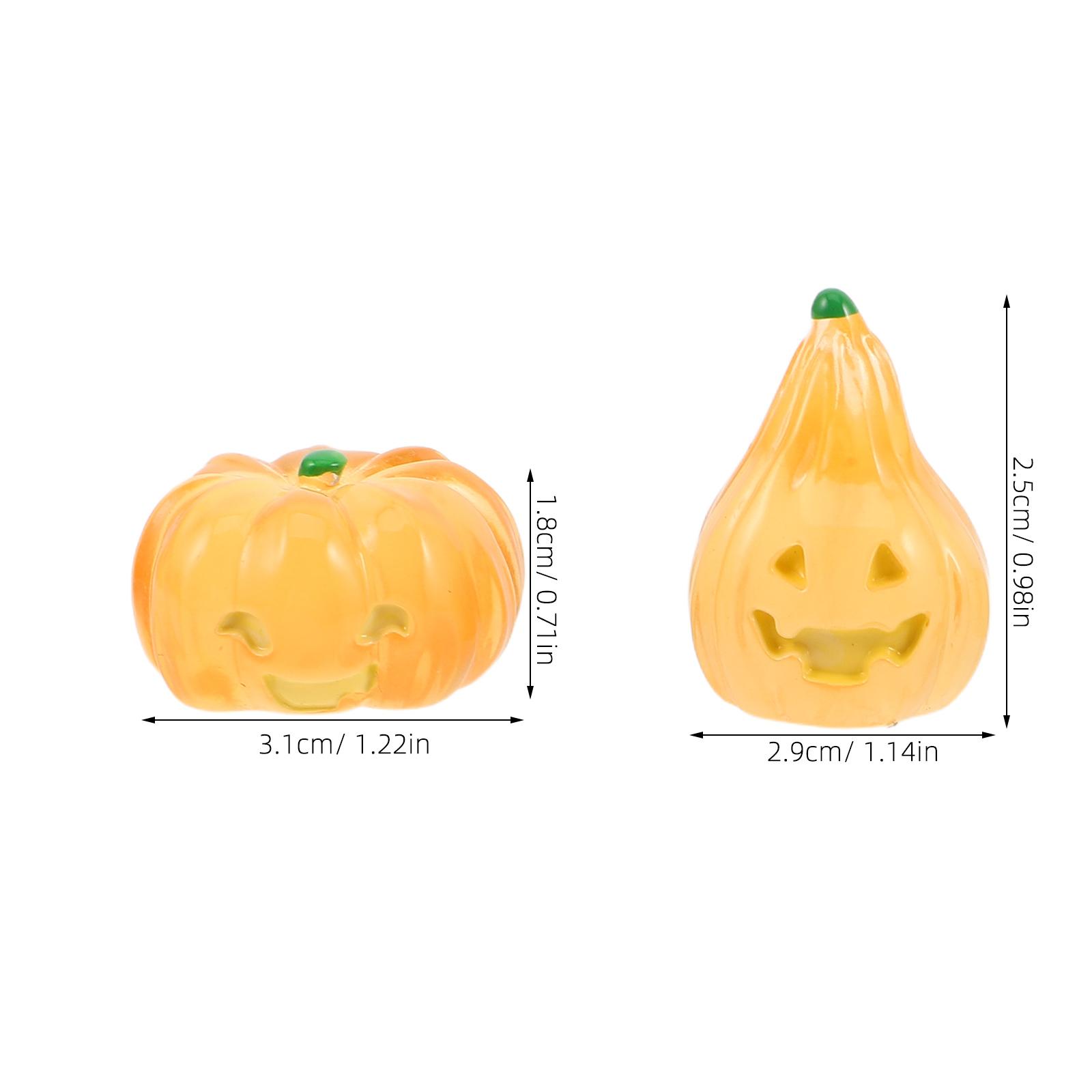 

16Pcs Luminous Mini Fall Pumpkins Artificial Small Pumpkins for Crafts Halloween Indoor Decorations Desktop Window Sill Car