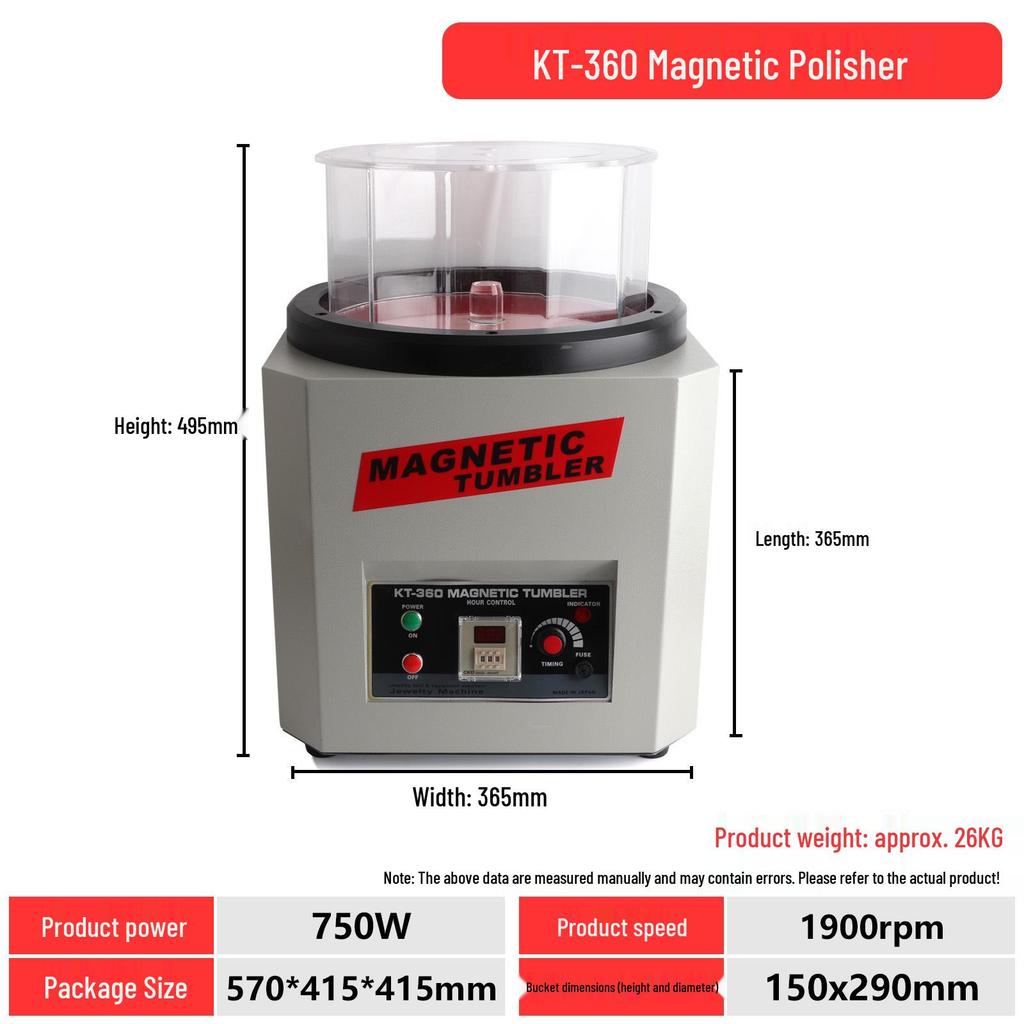 KT185 Magnetic Jewelry Polisher: Automatic Grinding and Deburring Machine