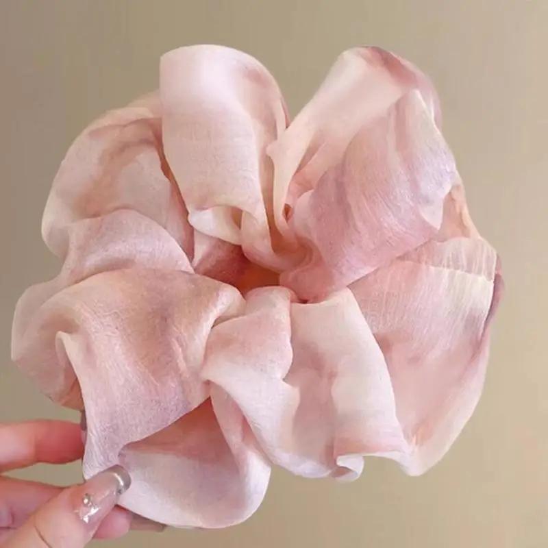 New Fashion Women Large Scrunchies Hair Scrunchies Retro Large Intestine Elastic Hair Band Girl Hair Accessories Hot