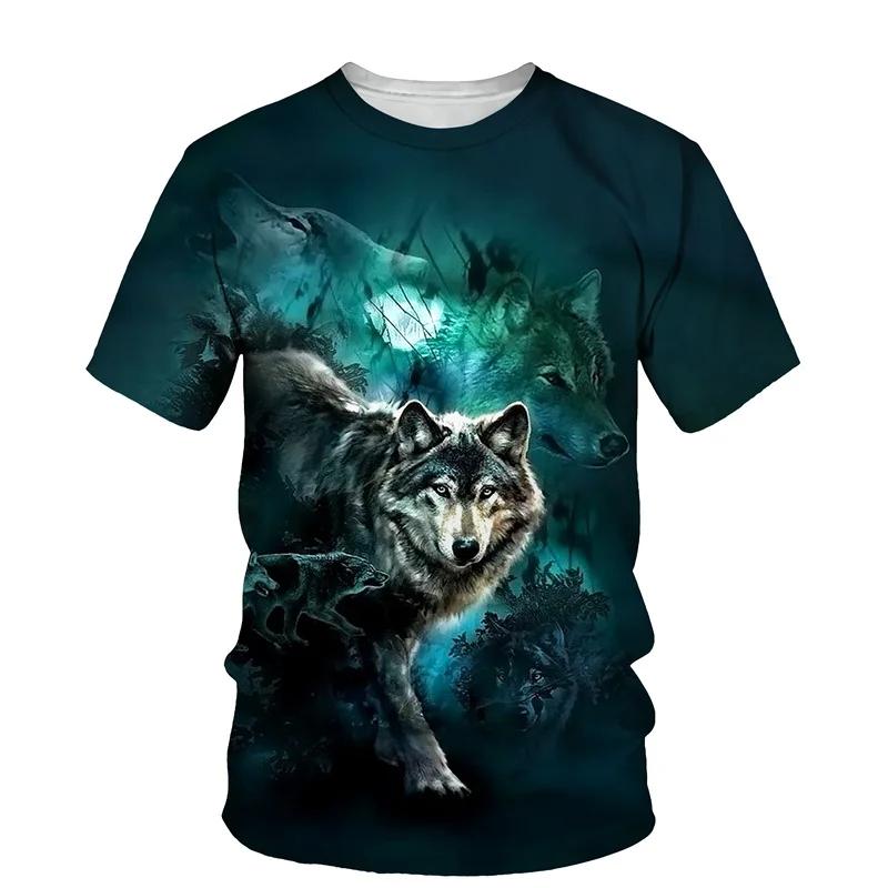 

Футболка с 3D-принтом и рисунком волка для мужчин с круглым вырезом, модные футболки, повседневная, с коротким рукавом, свободного покроя, Y2K, одежда унисекс в стиле Харадзюку 6XL