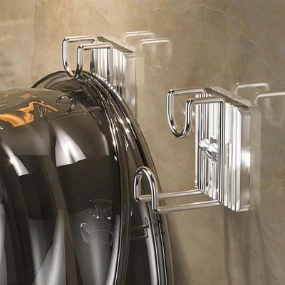 Washbasin Hooks Bathroom Wall-Mounted Basin Organizer Storage Rack Punching Free Children Bath Basin Stainless Steel Hook Hanger