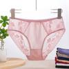 Big Size Lady Summer Sexy Lace Hollow Jacquard Seamless Breathable Triangle Briefs