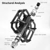 WEST BIKING Carbon Fiber Bicycle Pedals T700 Ultralight Titanium Axle 3 Bearings 2-sided Non-skid Stud MTB Road Bike Accessories