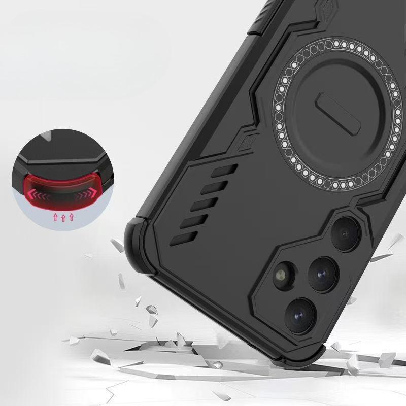 Suitable for Samsung A06A16A26 Mobile Phone Case Hollow Heat Dissipation Magnetic Absorption Samsung S25edge Four Corner M56 Airbag A35