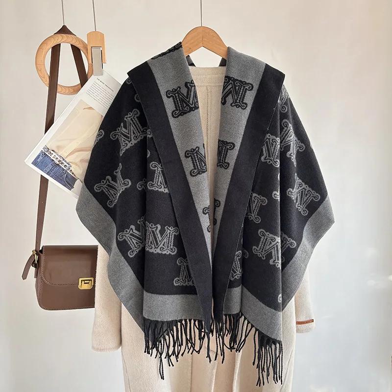 Fashion Luxury Jacquard Soft Covering Yarn Scarf Women Spring Autumn Long Shawl Wraps Winter Warm Neckerchief Double Sides