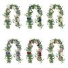 Artificial Flower Dressing Flower Garland Plastic Lifelike Garland Hanging Plants Handmade Flexible Artificial Flowers Vine