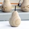 2pcs Handmade Artificial Pear Sculpture Cute Perfume Diffuser Wood Pear Statue  Desktop Decoration