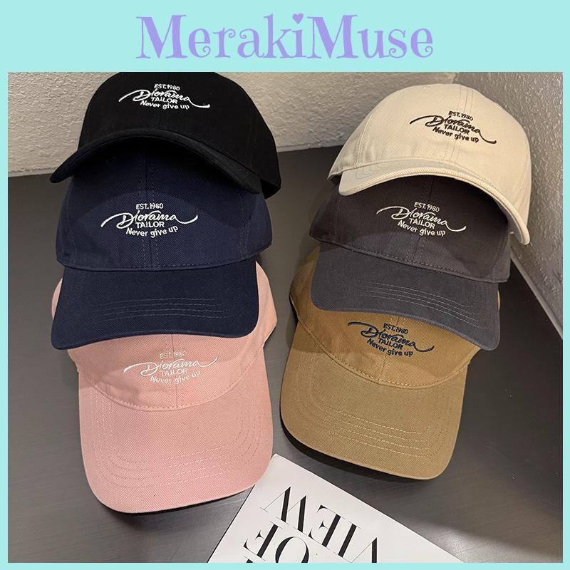 Letter Baseball Embroidered Cap Female Wide Brim Breathable Fabric Use Daily