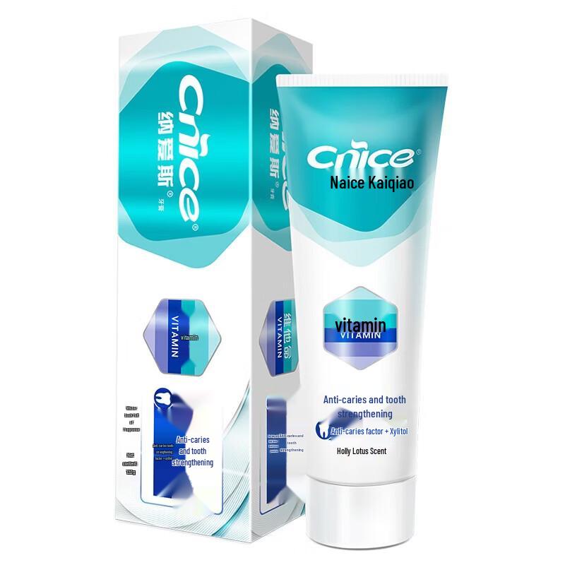 Naice Anti-Cavity Mint Toothpaste with Xylitol & Vitamin E (2x120g)