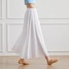 Women's White High Waist Chiffon Dance Pants - Wide Leg, Flowy, Modern Performance Wear