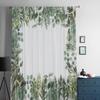 Leaves And Succulent Watercolor Style Sheer Curtains For Living Room Kids Bedroom Tulle Curtains Kitchen Window Treatment Drapes