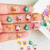 60Pcs New Mini Cartoon Cute Christmas Series Resin Flat Back Scrapbook Diy Nail Decoration Component Holiday Gifts A139