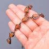 Carnelian Rough Stone Trendy Chain Electroformed Sacral Chakra Necklace Copper V-21