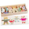 3-D Puzzle Box Shape Matching Board Toy Bear/Rabbit Dress Changing Busy Board Toy for Toddler Learning Educational Gift