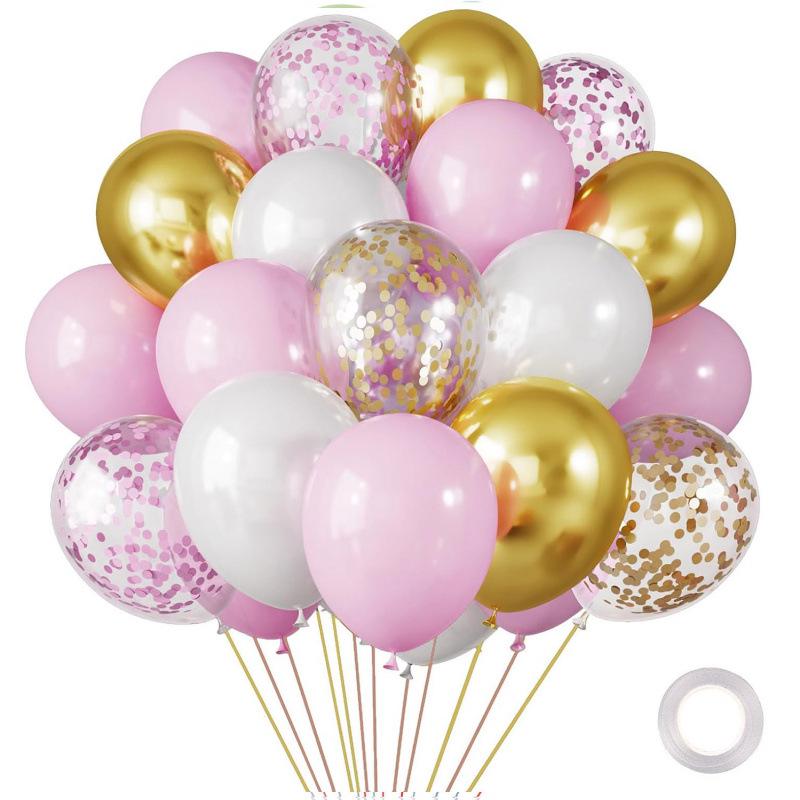 Metal Sequin Balloon Set - 30 Colorful Holiday Party Decorations