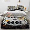 TOP Historic Route 66,Mother Road,Comforter Bedding Set,Duvet Cover Bed Set Quilt Pillowcase,king Queen Size To Bedding Set