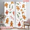 2pcs,2D Plane Printing Creative Curtains Gingerbread Christmas Festive Holiday (2) Versatile Fabric (without Rod) Room Decor