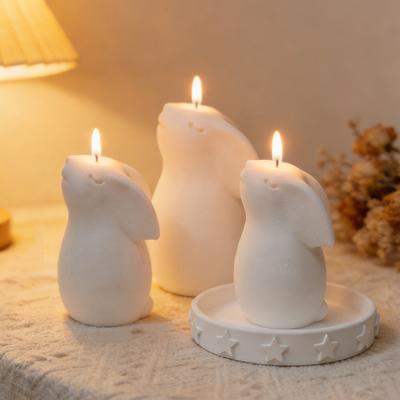 Rabbit Silicone Mold Candle Soap Wax Resin Clay Chocolate Cake Making Mold Non-Stick High Temperature Resistant Mold