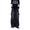 Pantalones de Trabajo Unisex Japoneses Retro de Pierna Ancha - Tendencia de Verano para Hombre, Corte Holgado con Bolsillos Grandes, Jeans de Pierna Recta