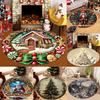 Christmas Round Rugs: Gingerbread House, Nutcracker, Snowy Tree & More! Bedroom Room Floor Mats New Year Home Decoration