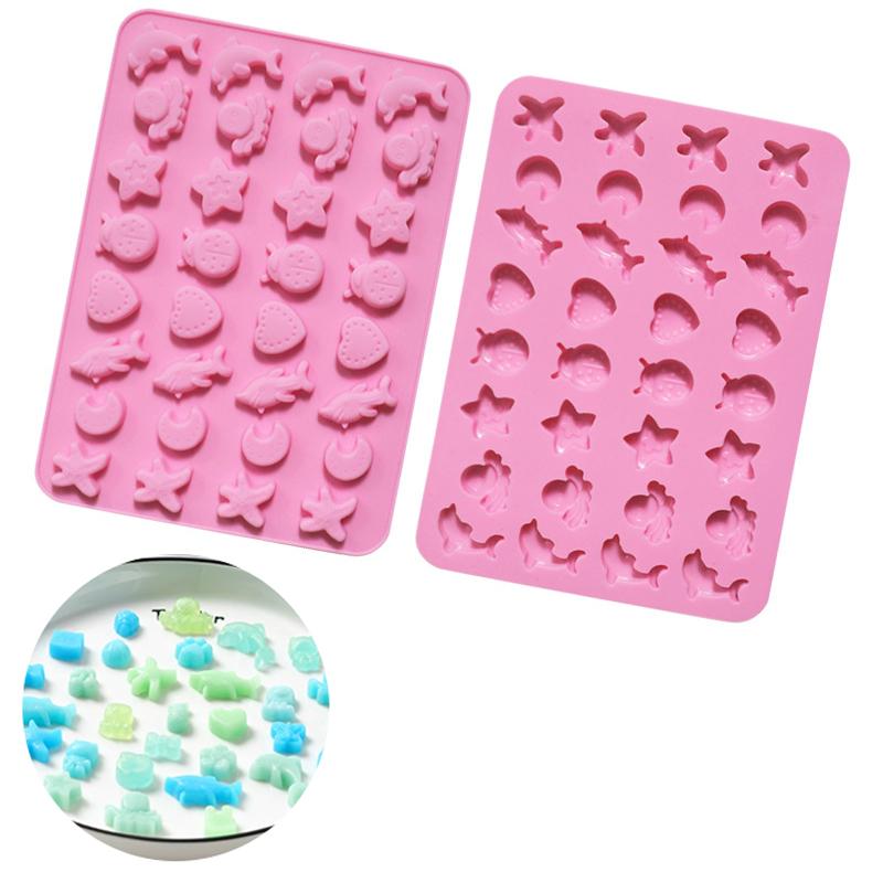 1pc 32/48/60 Cell Forest Animals Mold Silicone Molds Pastry Fudge Chocolate Candy Making Molds DIY Baking Decoration Tools Cake