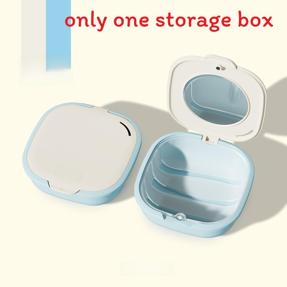 Portable Dental Retainer Case With Magnetic Water Drain For Travel And Storage