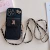 3D Süßer Bär Geldbörse Kartenhalter Crossbody Lanyard Hülle Für iPhone 17 Air 16 Pro Max 14 12 11 13 15 Plus X XS SE 2020 2022 6 7 8