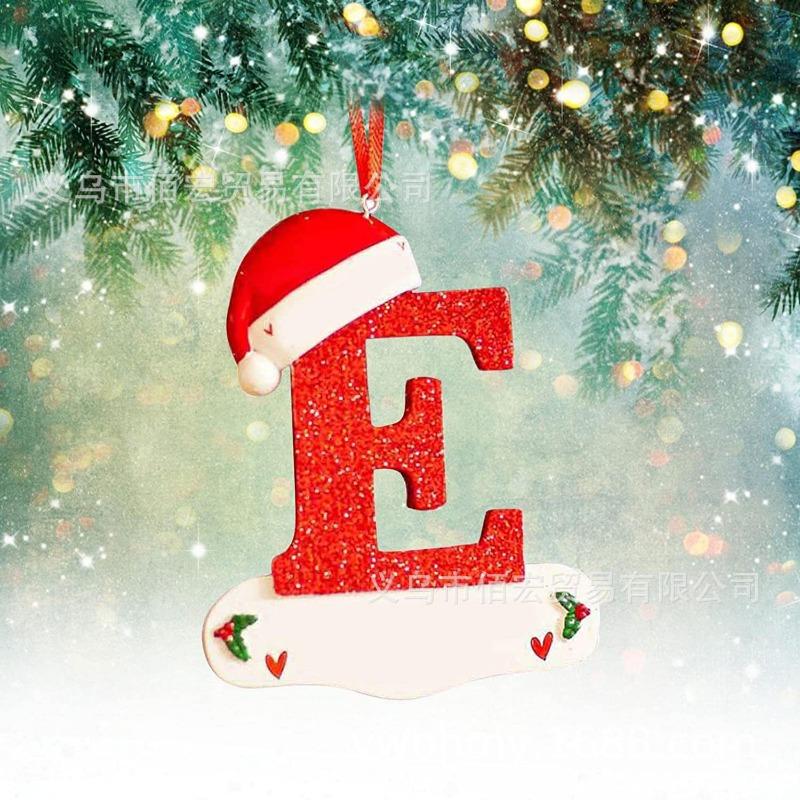 1pc Christmas Tree Decoration for Home 2025 Letter Pendant Pendant Xmas 2026 New Year Decor Ornament Noel supplies accessories