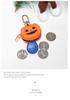 In-Stock 3D Pumpkin Pendant Keychain: Stylish Mini Bag Charm for a Personalized Halloween Gift