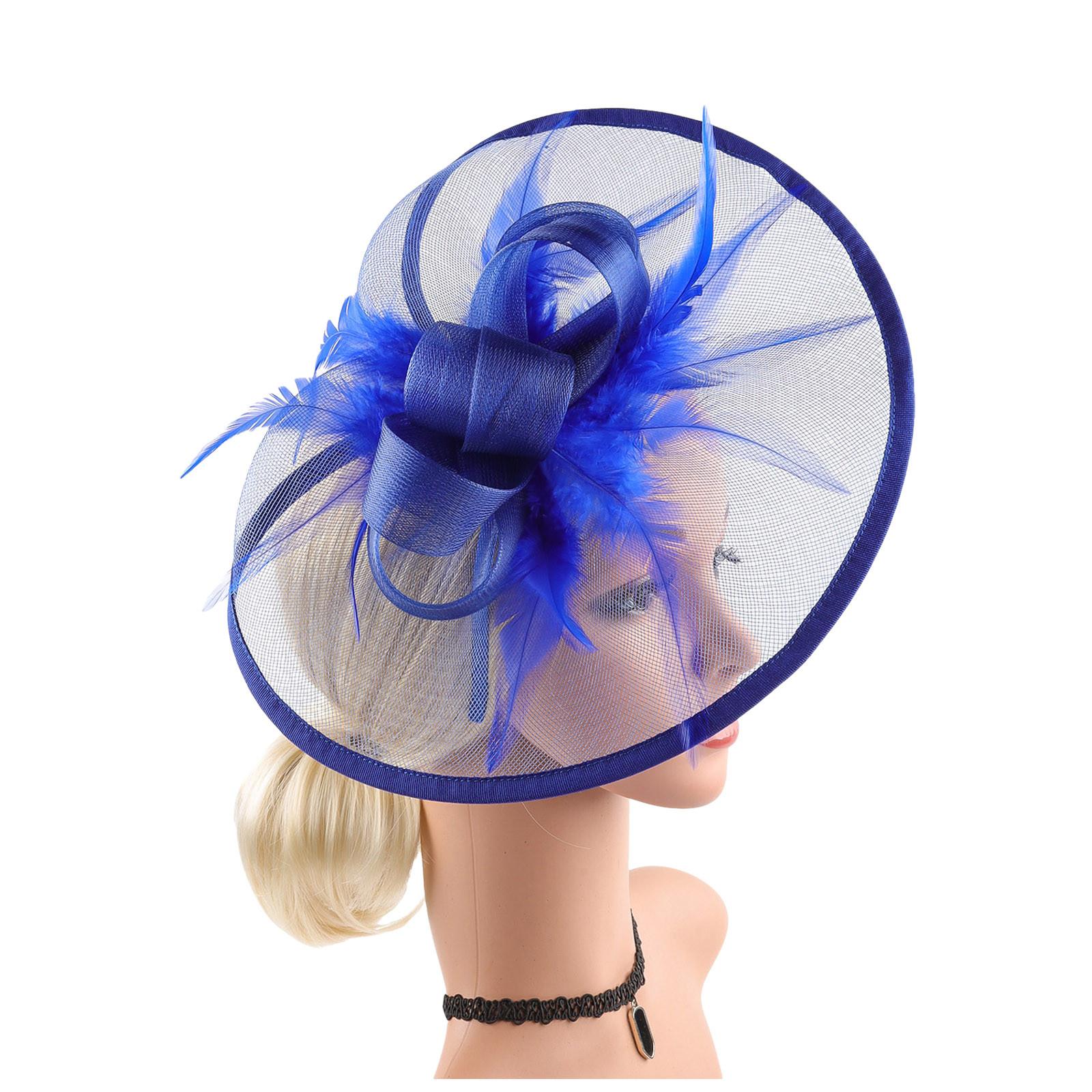 

Модний капелюшок-федора з квітами Європа та Сполучені Штати Сітка Весільна вечірка Сезон випускного вечора Аксесуари для волосся Заколки для волосся Жіночі 34CM