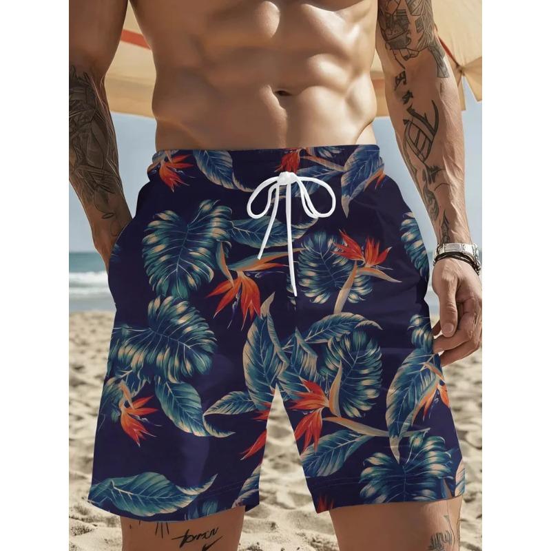 Summer Men's 3D Coconut Printed Beach Shorts