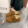 Cotton Slippers Low-top Velcro Velvet Snow Boots Women's Autumn and Winter New Short Boots Comfortable and Versatile Cotton Shoes Keep Warm