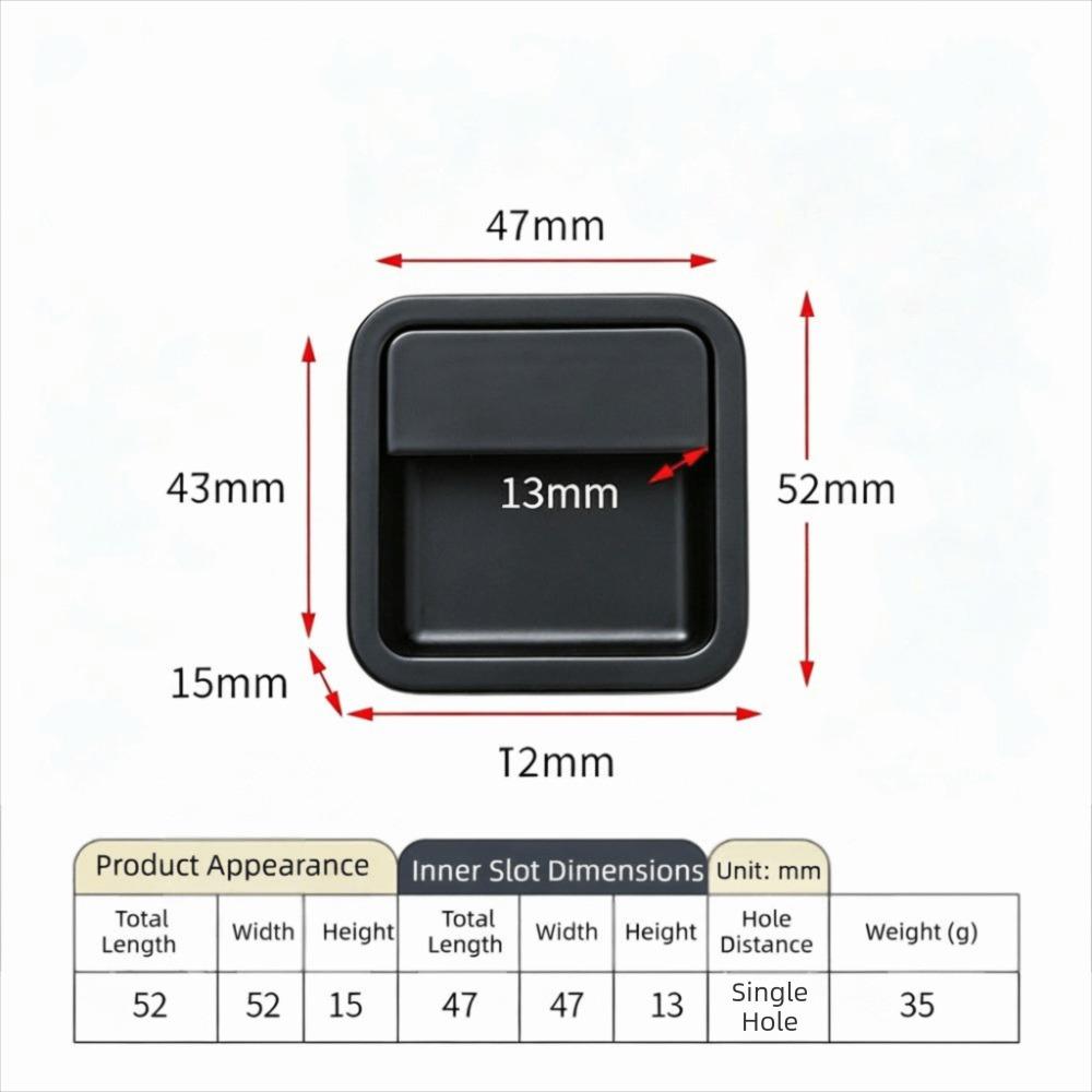 New Aluminium Alloy Recessed Door Handle Furniture Invisible Door Handlebar Hardware Embedded Door Knob Cupboard