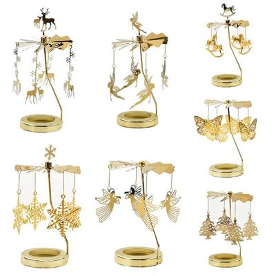 Heat-Powered Rotation Spinner Carousel Rotating Mechanism Tea Light Holder  Home Decoration