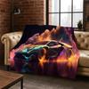 Future concept sports car Moto Racing Flannel Blanket Soft Warm Throw Blanket for Bedroom Living Room Bed Travel Camping Picnic
