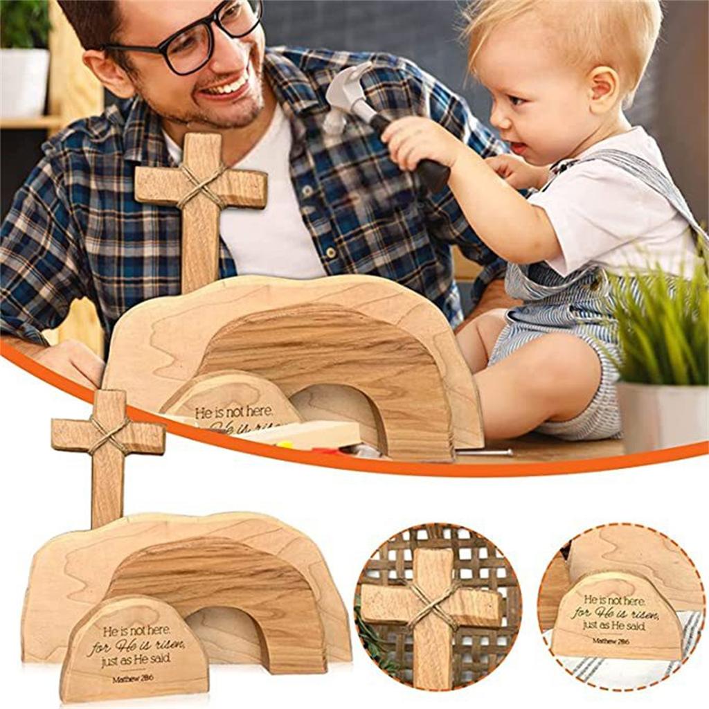 Empty Tomb Represents The Resurrectio Decoration In Easter Scenes Wooden Decorations Decoration Of Family Festival Activities