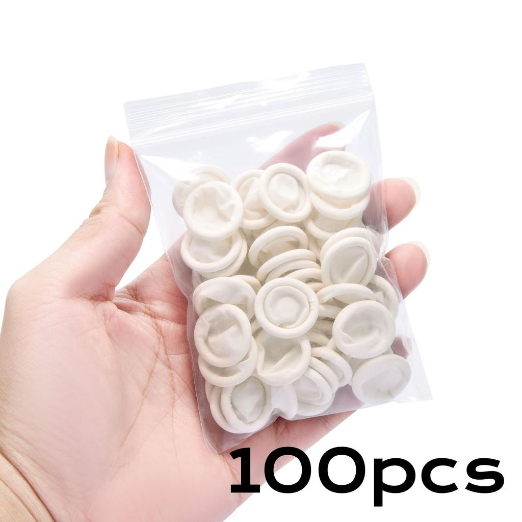 20/200 Stück Gummi-Fingerschutzhüllen Verschleißfest Hochelastisch Rutschfest Latex-Fingerlinge für Elektronik Medizinischer Schutz