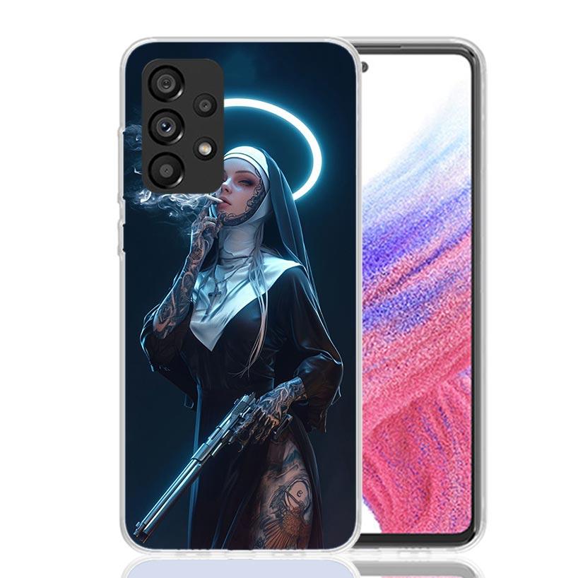 Dunkle Dämonen Nonne Handyhülle Für Samsung Galaxy A17 A16 A14 A15 A13 A57 A56 A54 A55 A53 A37 A36 A34 A35 A33 A26 A24 A25 A23 Galaxy