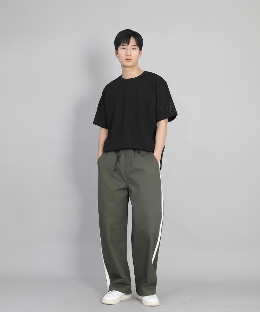 Seinteukeulu White P-Line Ex Wide Pants Plw-341 Khaki