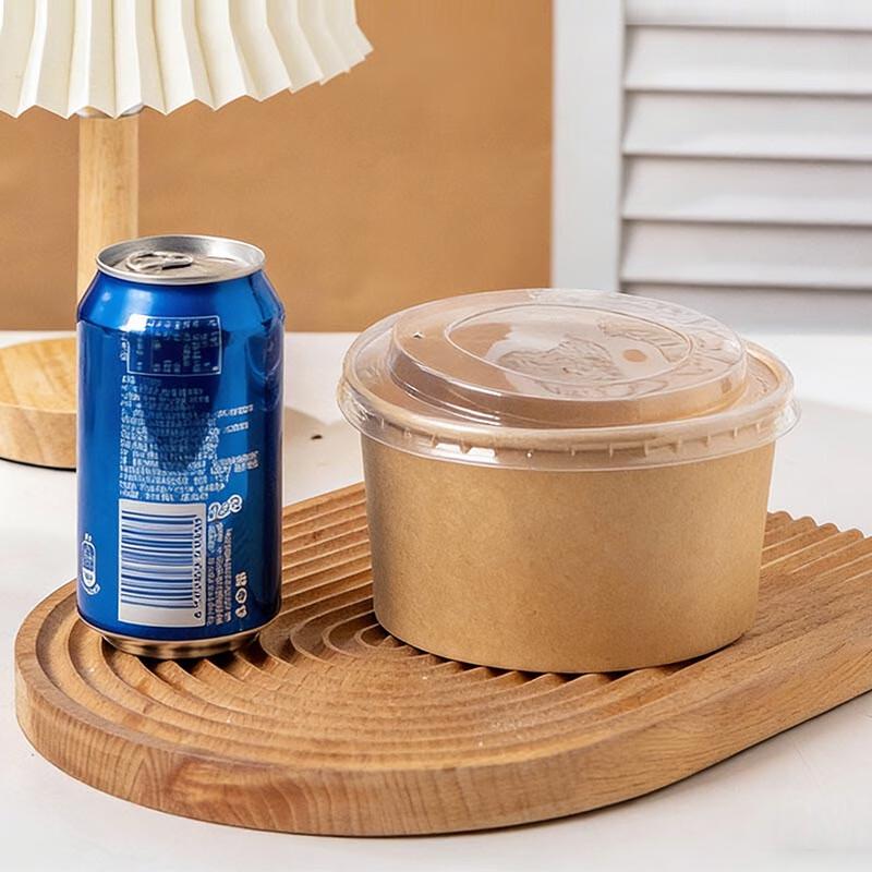 

MEIDI Kraft Paper Disposable Bowl with Lid