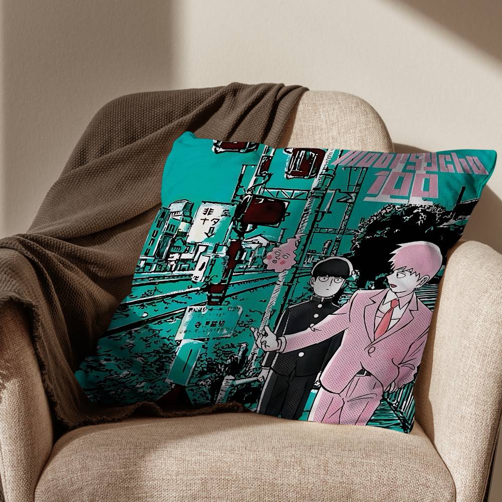 

Cheer up MMob Psycho 100 Pillow Case Sofa Living Room Bedroom Headboard Backrest Cushion Square Cushion Nap Time 30x30cm