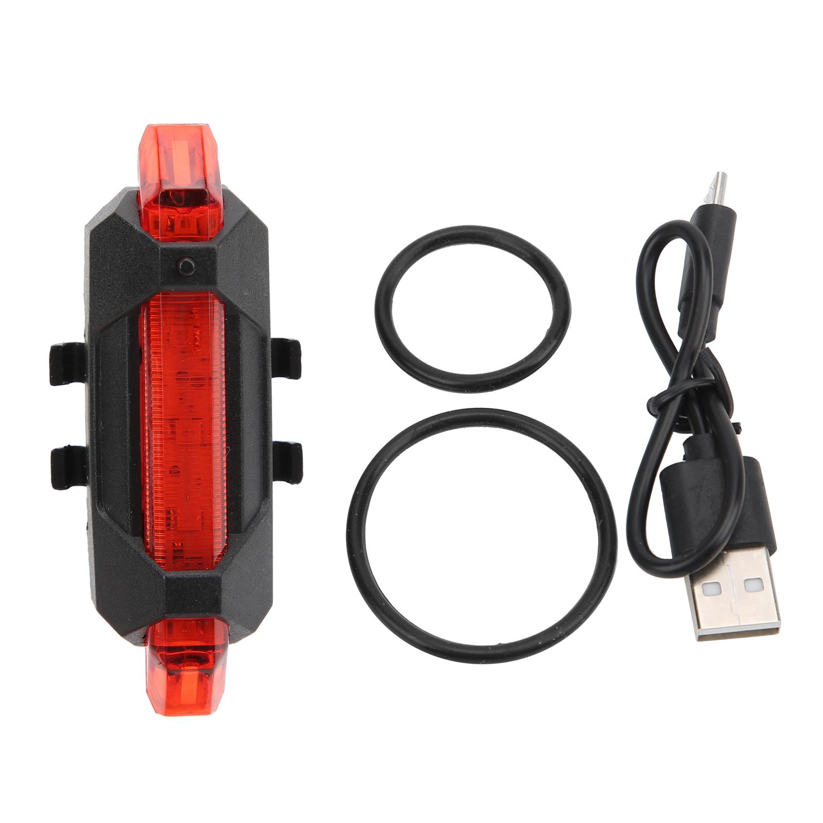 

Bicycle 918 Tail Light USB Charging Night Riding Safety Warning Light Outdoor LED LightRed