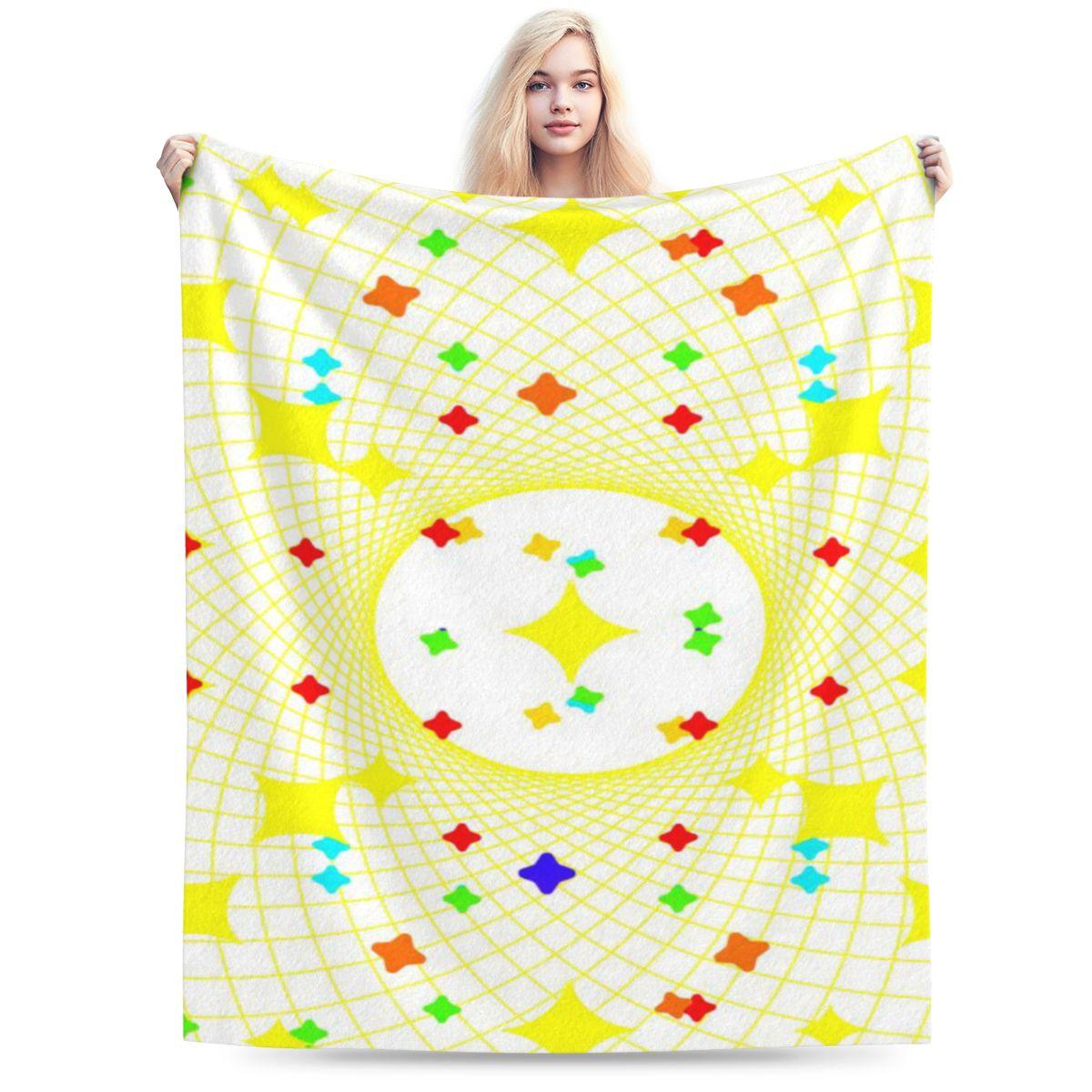 Star Geometric Art Print Personalized Soft Gift An UltraSoft Micro Fleece Blanket 75x100cm 30x40in