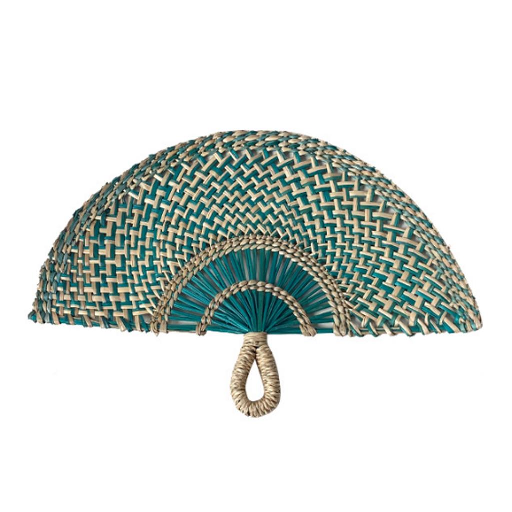 Handwoven Natural Straw Fan Decorative Wall Photo Props Hanging Country Styles Straw Fan Wall Hanging Decorations