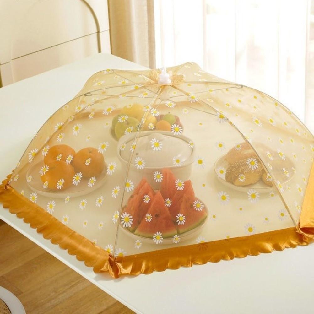 Lace Design Anti Mosquito Food Cover Foldable Meal Cover Umbrella Style Cover  Outdoor