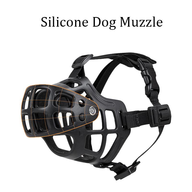 Soft Silicone Dog Muzzle Anti-Biting Breathable Mouth Mask For Medium Large Dog Accessories Safe Comfortable Outdoor Pet Supplie
