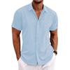 Summer Lapel Button Button New Men's Pocket-less Printed Polo Shirt