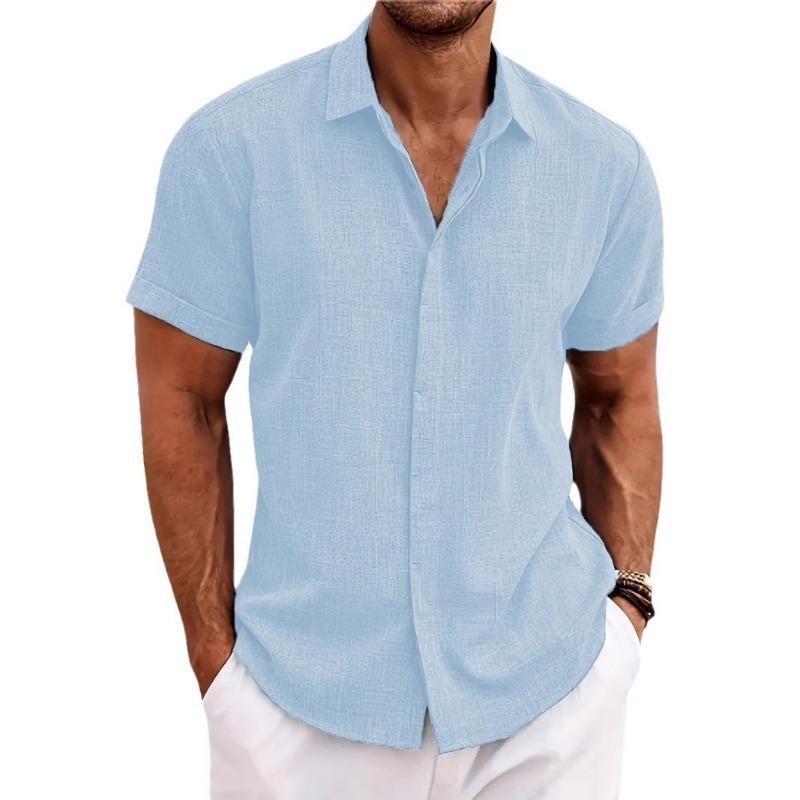 Summer Lapel Button Button New Men's Pocket-less Printed Polo Shirt
